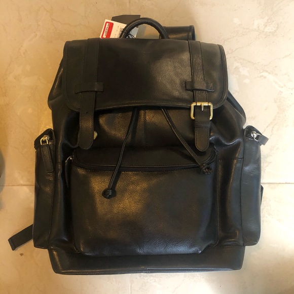 bosca leather backpack